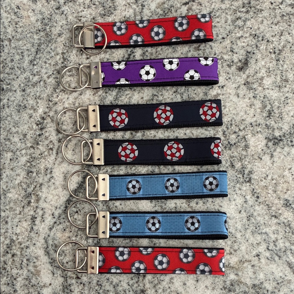 Soccer Ball Keychain Wristlets